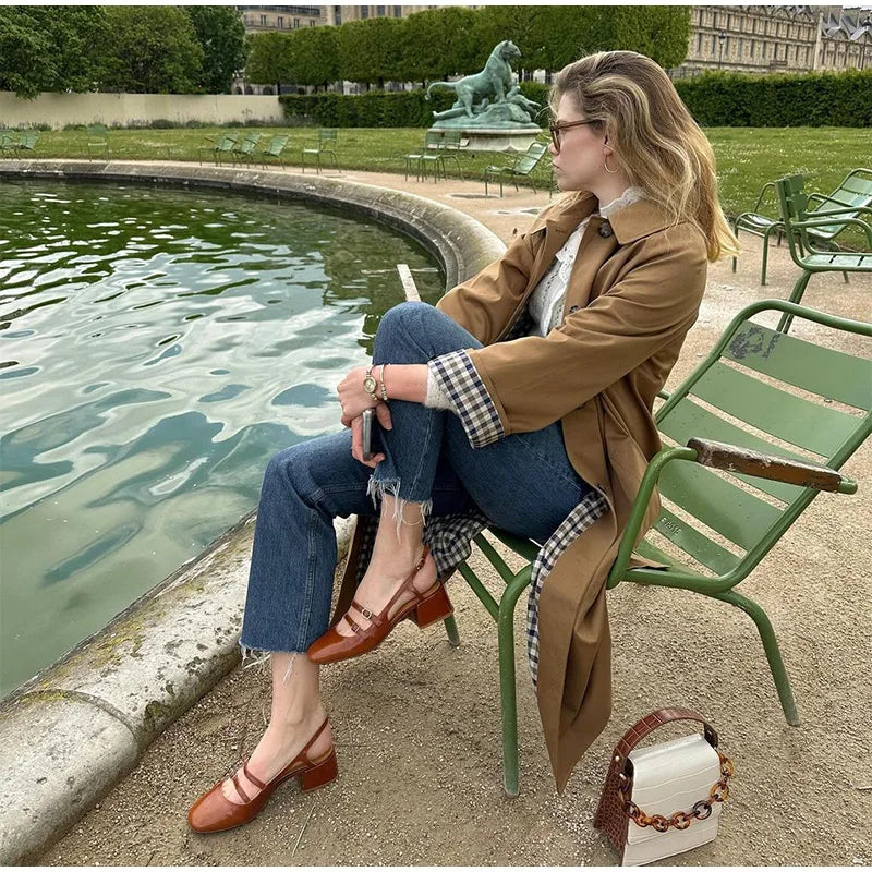 Manteau long doublure à carreaux – Élégance urbaine intemporelle