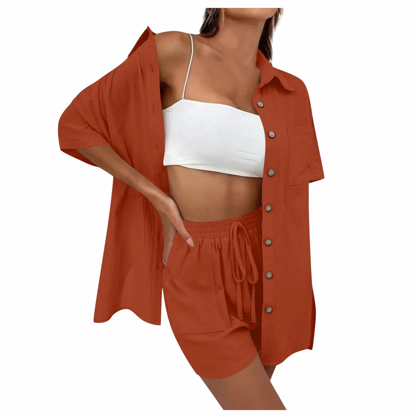 KIRRA | Comfy Loose Top and Casual Short Set-4