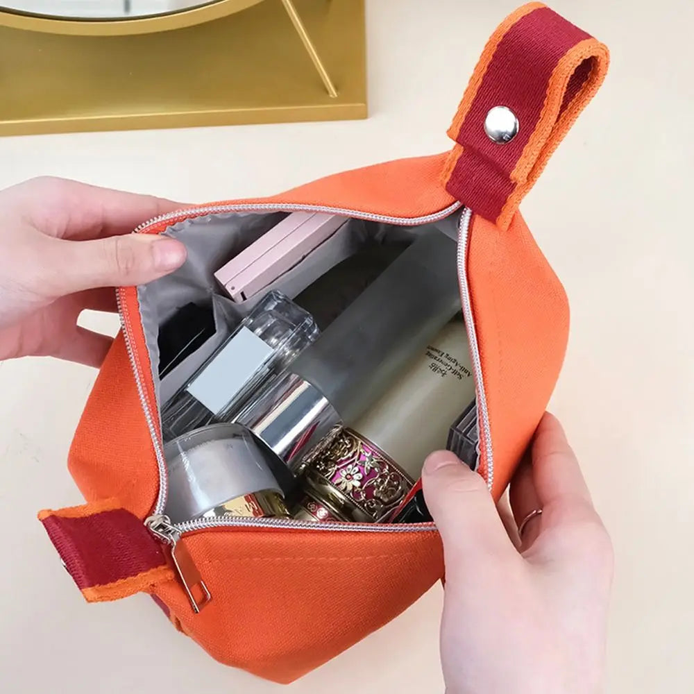 Kimora | Portable Canvas Cosmetic Bag with Multiple Compartments 6