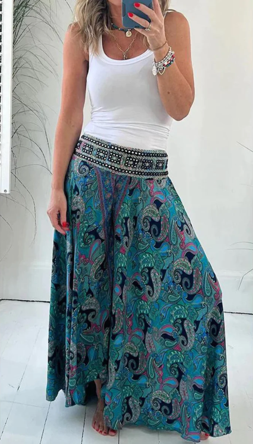 CARLA | Culottes Flower Print-2