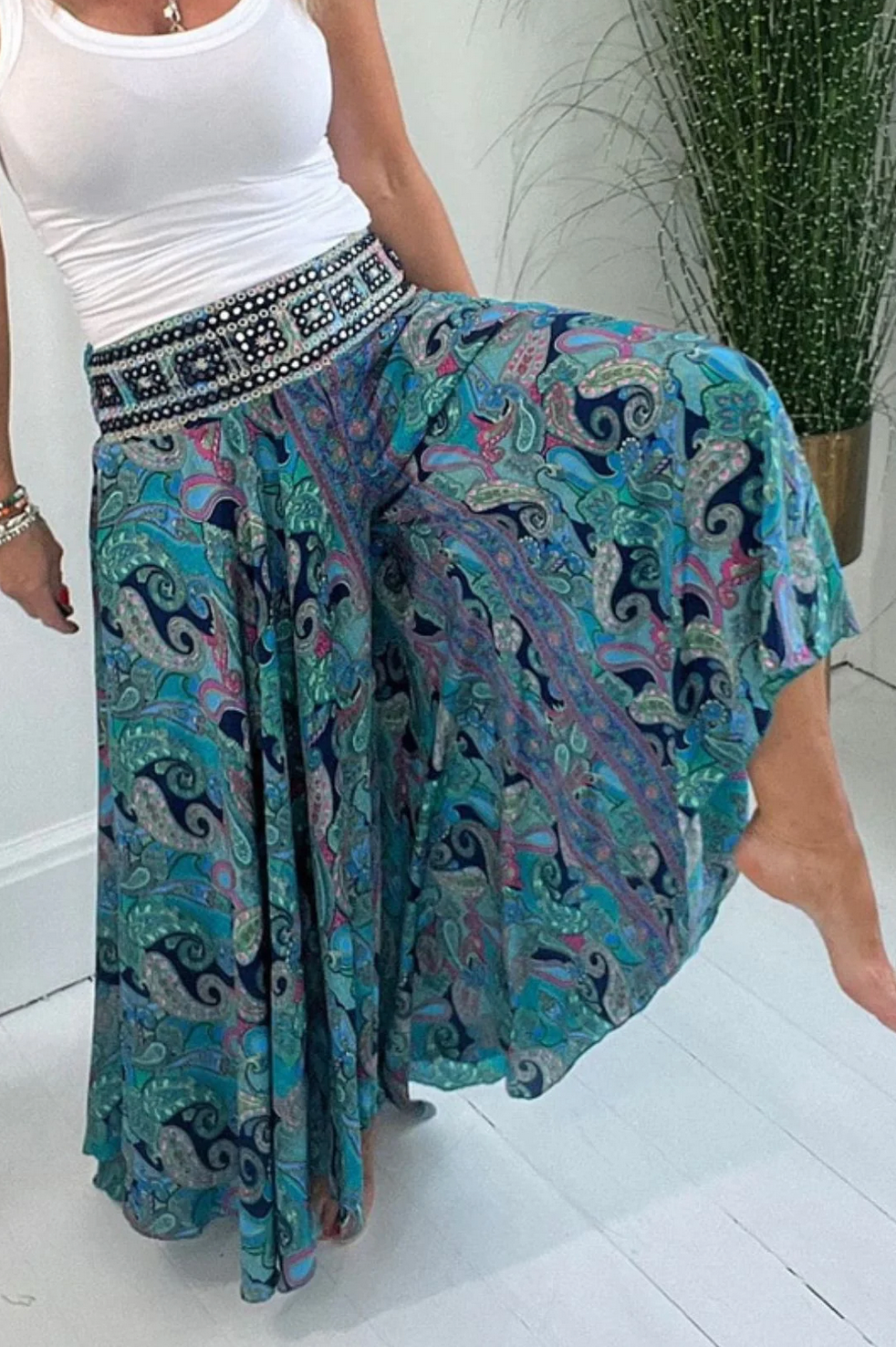 CARLA | Culottes Flower Print-4
