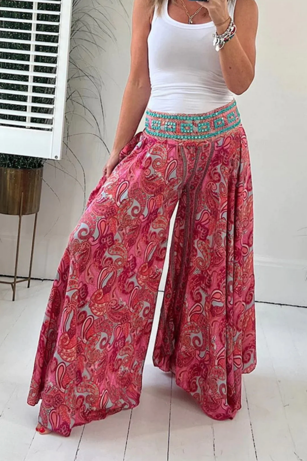 CARLA | Culottes Flower Print-5