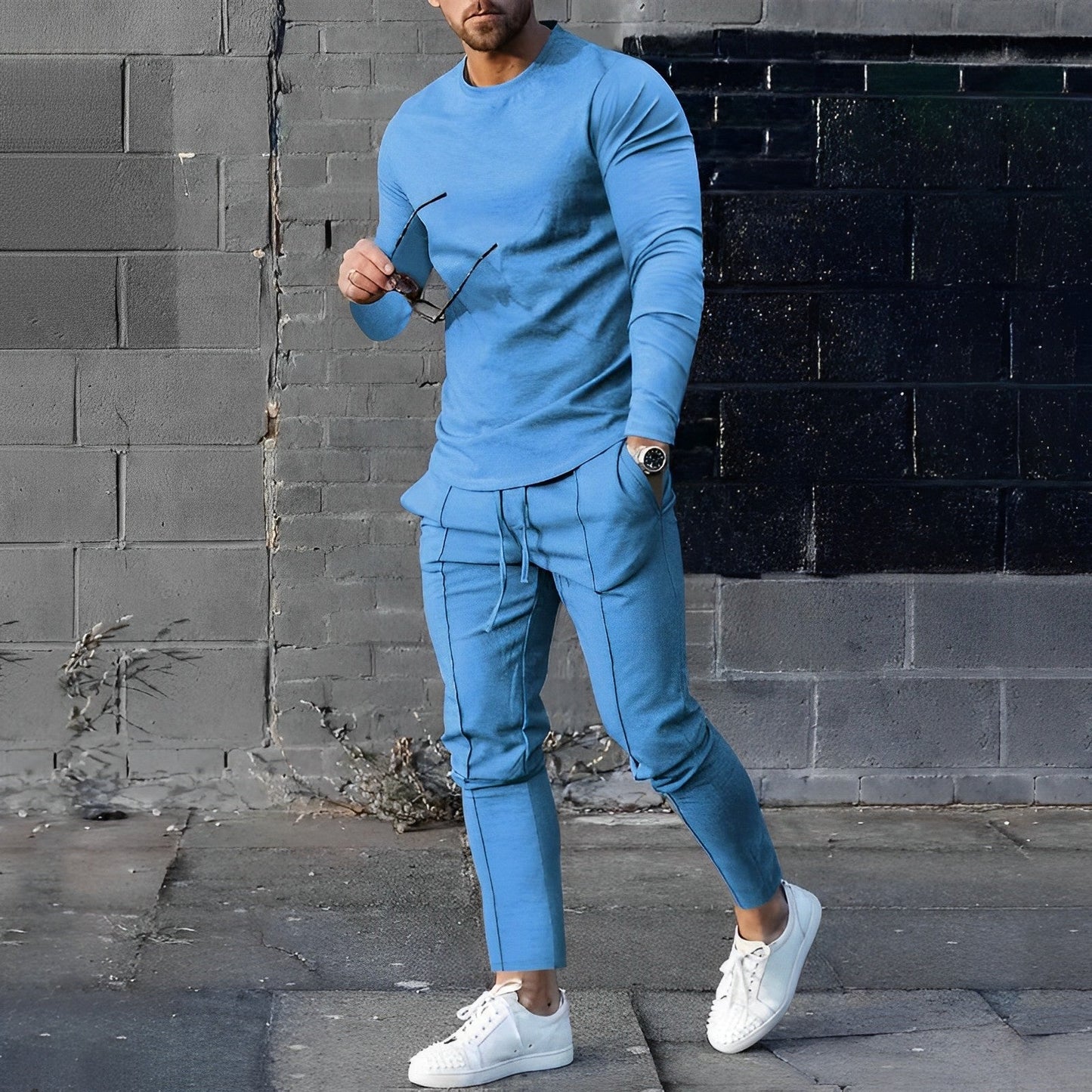 Elevate Your Style with the Wesley Chic Sweater and Jogger Ensemble-5