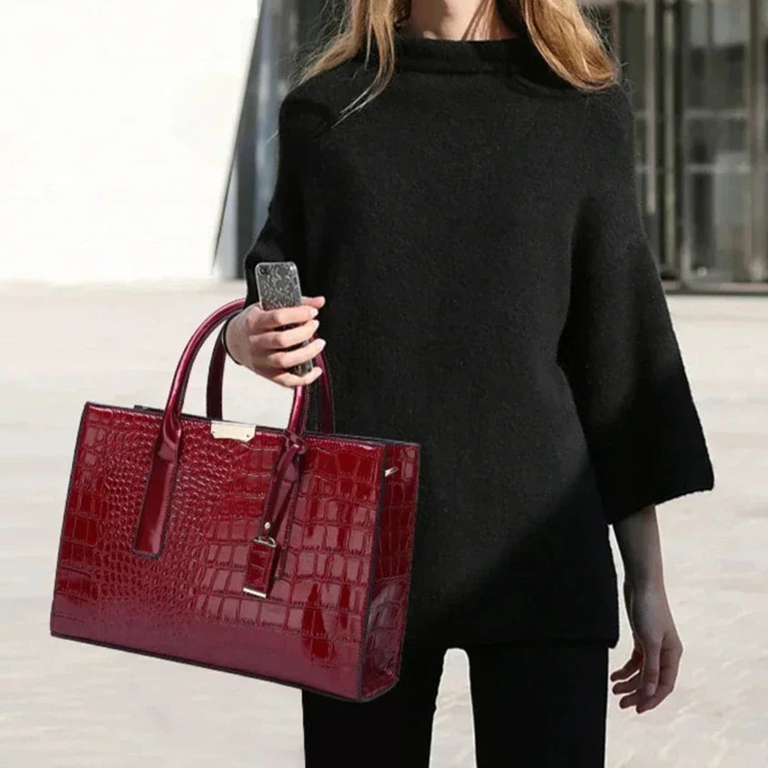 CROCODILE | Trendy Designer Croco Handbag 5
