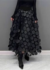 LAURA | Black Skirt with Dots-2