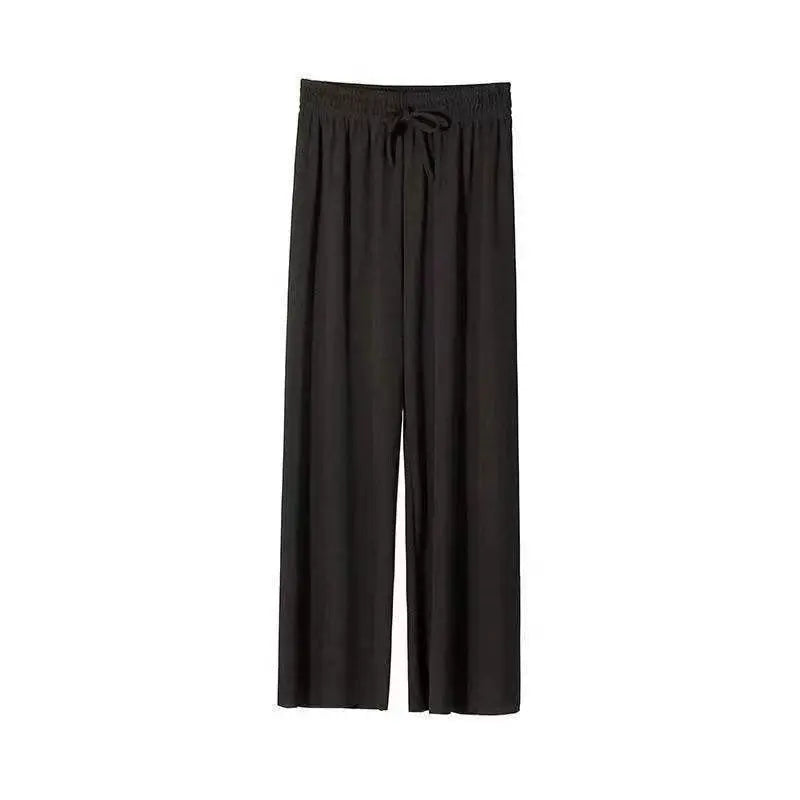 ALLIE | Vertical Stripe Drawstring Casual Trousers-2