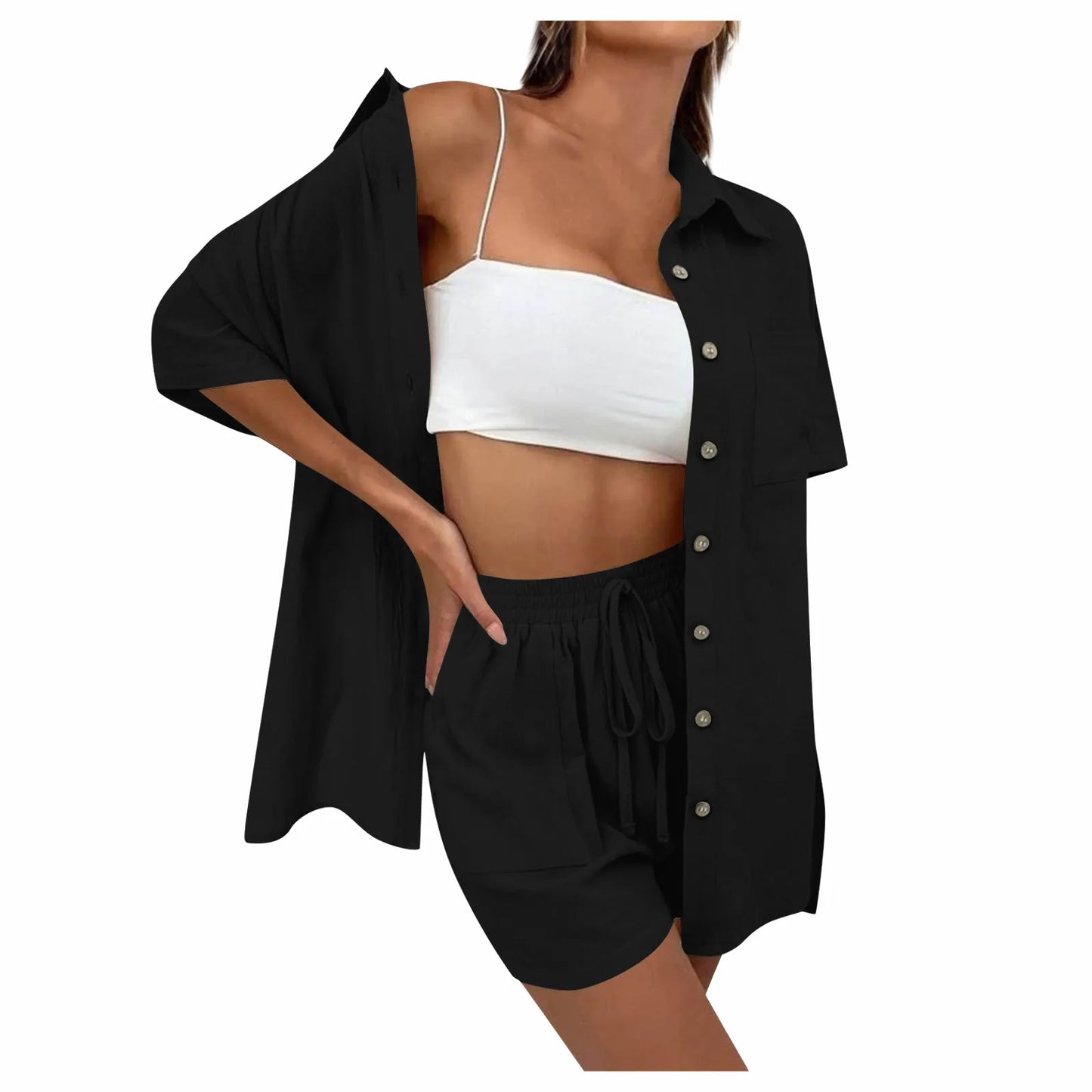 KIRRA | Comfy Loose Top and Casual Short Set-5