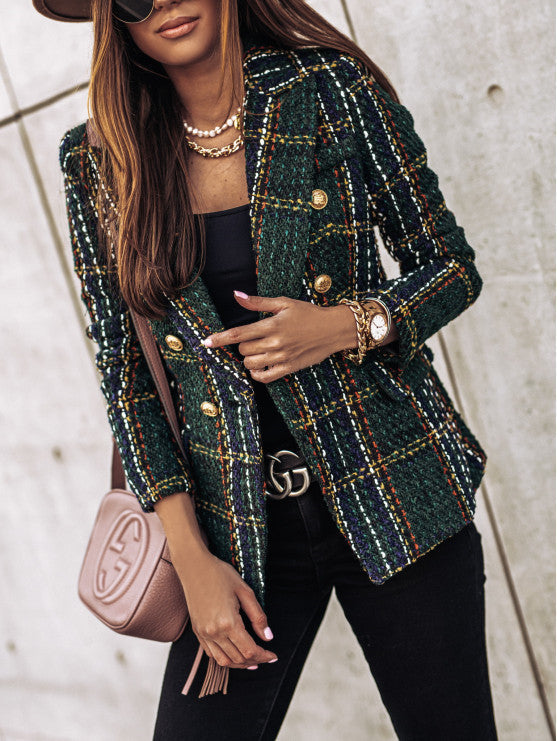 ABBEY | Stylish Checked Blazer-5