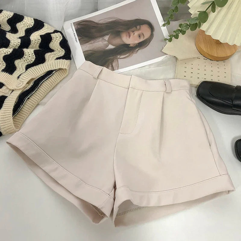 ANDREA | Elegant High Waist Shorts-1