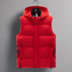 RAW Hooded Bodywarmer | Sporty Quilted Men's Vest with Hood-2