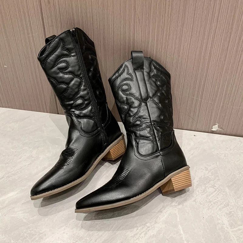 EVELYN | Retro Western Cowboy Boots-2