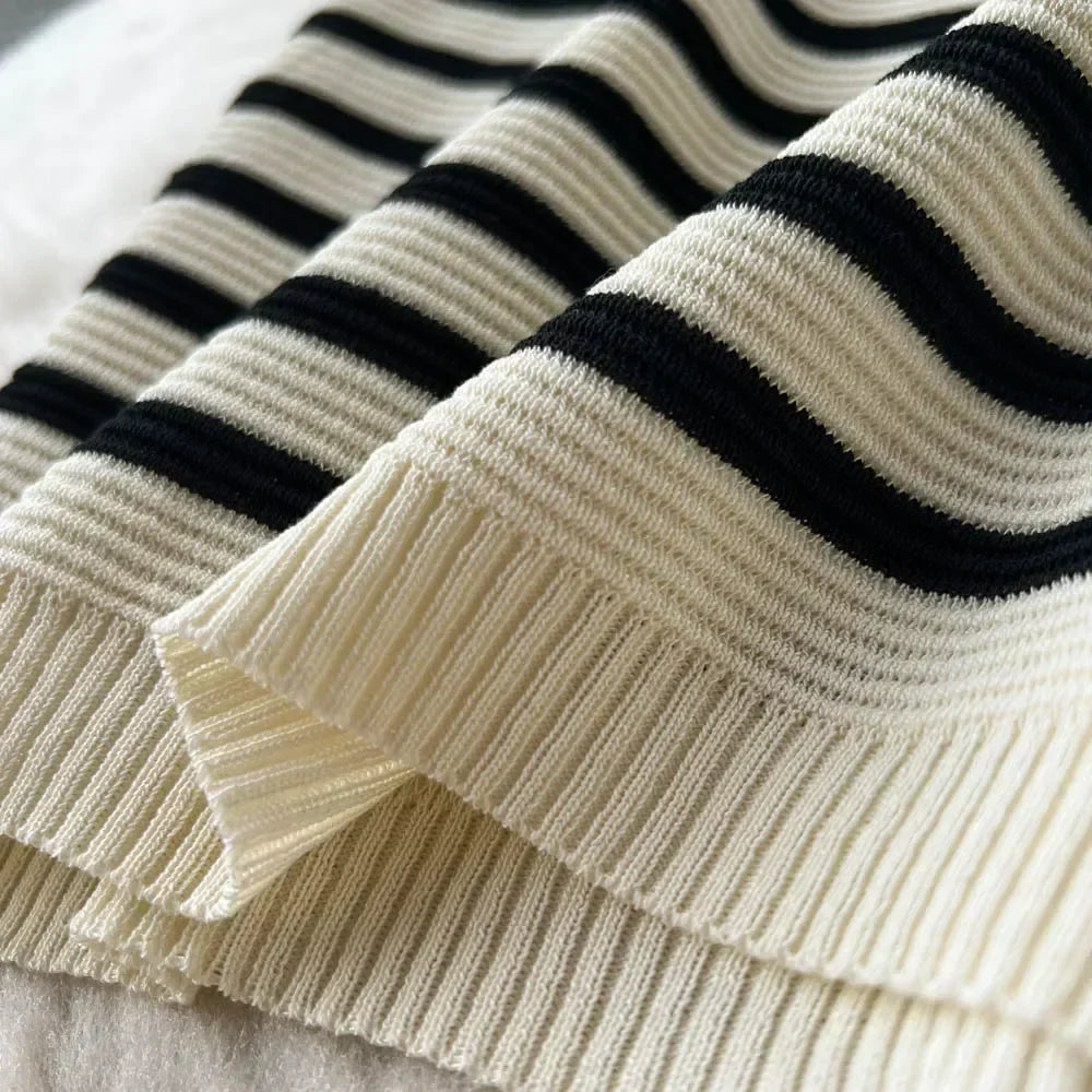 Amaya | Lightweight and Stylish Knitted Striped Dress-4