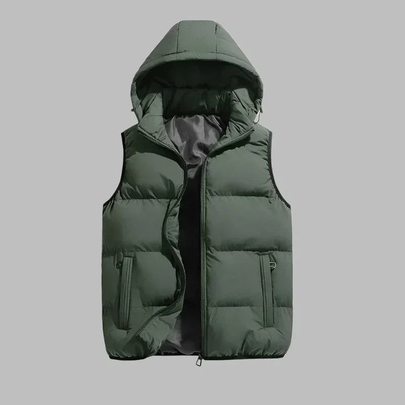 HUGO Hooded Bodywarmer | Padded Mid Jacket Gilet with Removable Hood for Men-6