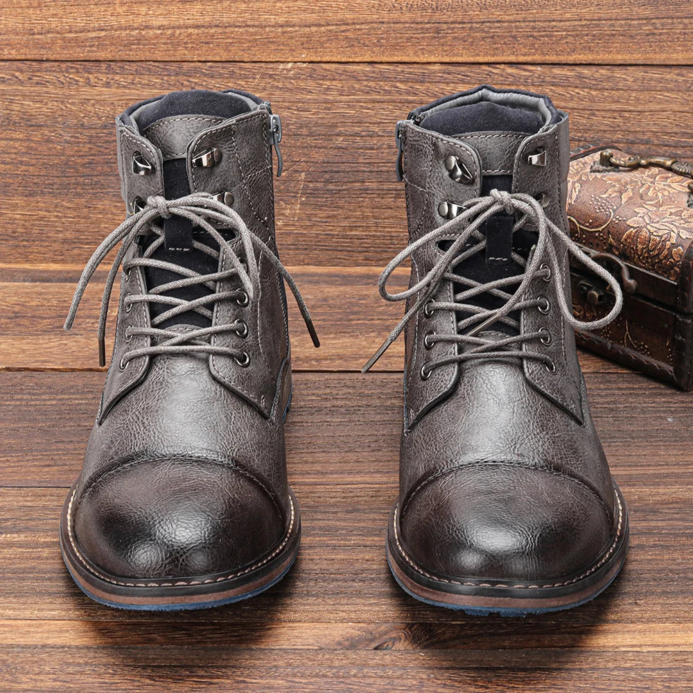 Bruce | Rugged Lace-Up Boots-6