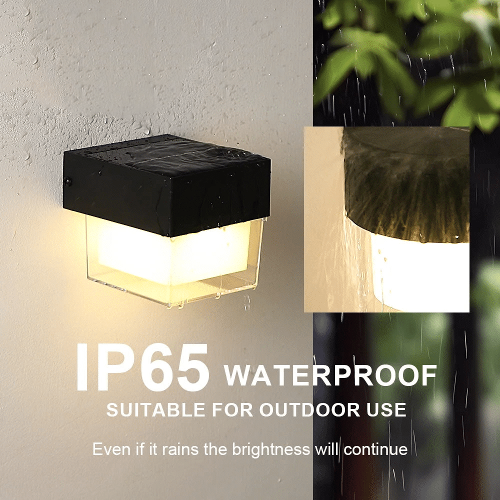 Solar Wall Light for Outdoors – Waterproof, Energy Efficient, Modern Design, IP65, 4W LED Lighting 1