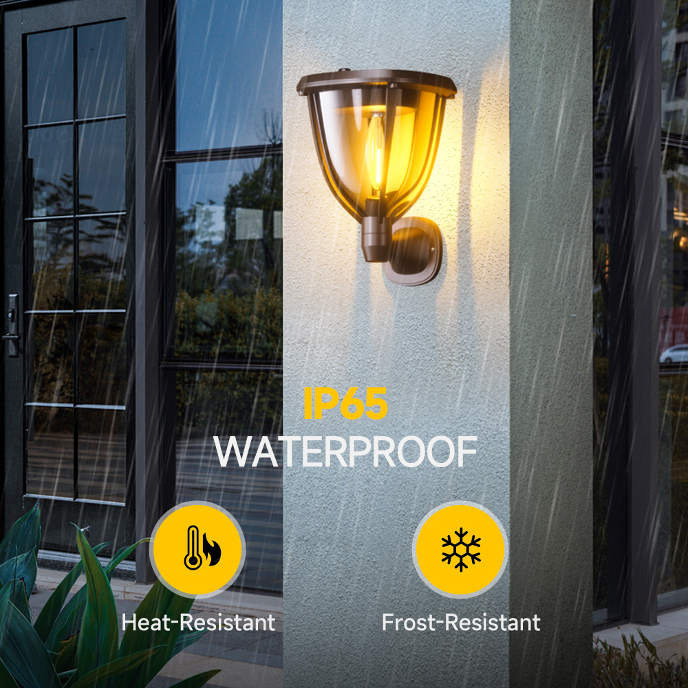 Solar outdoor wall light with motion detector – weatherproof, energy-efficient, warm white, easy wall mounting, IP65 protection 4