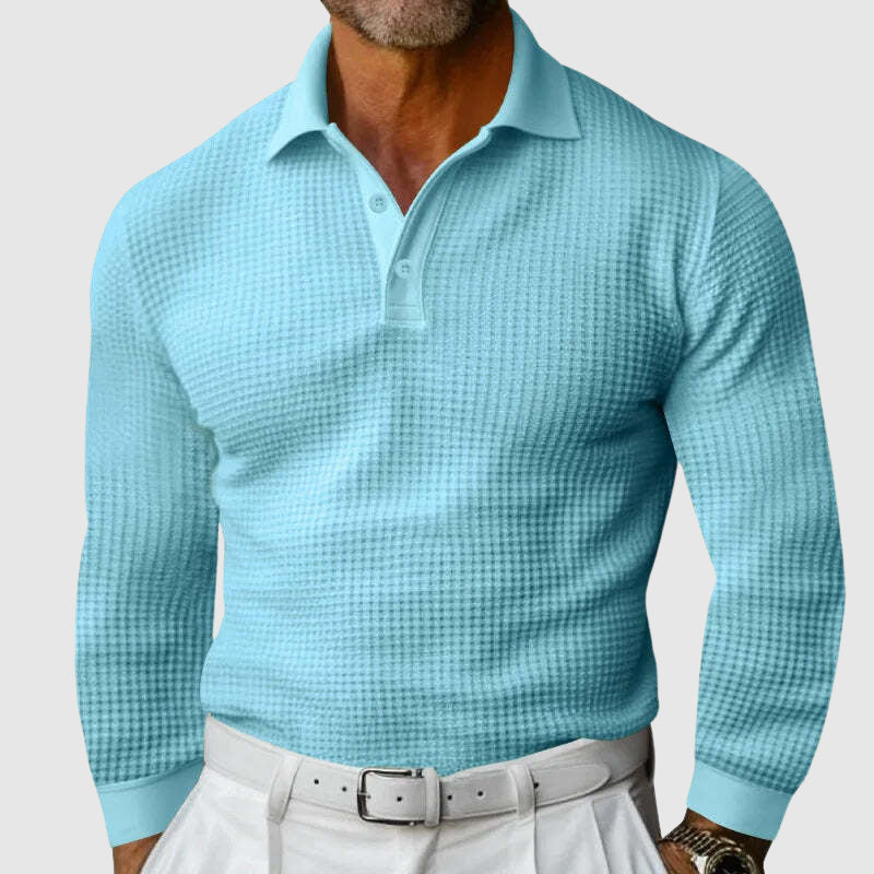 Steve | Elite Texture Knit Polo Long Sleeve 0