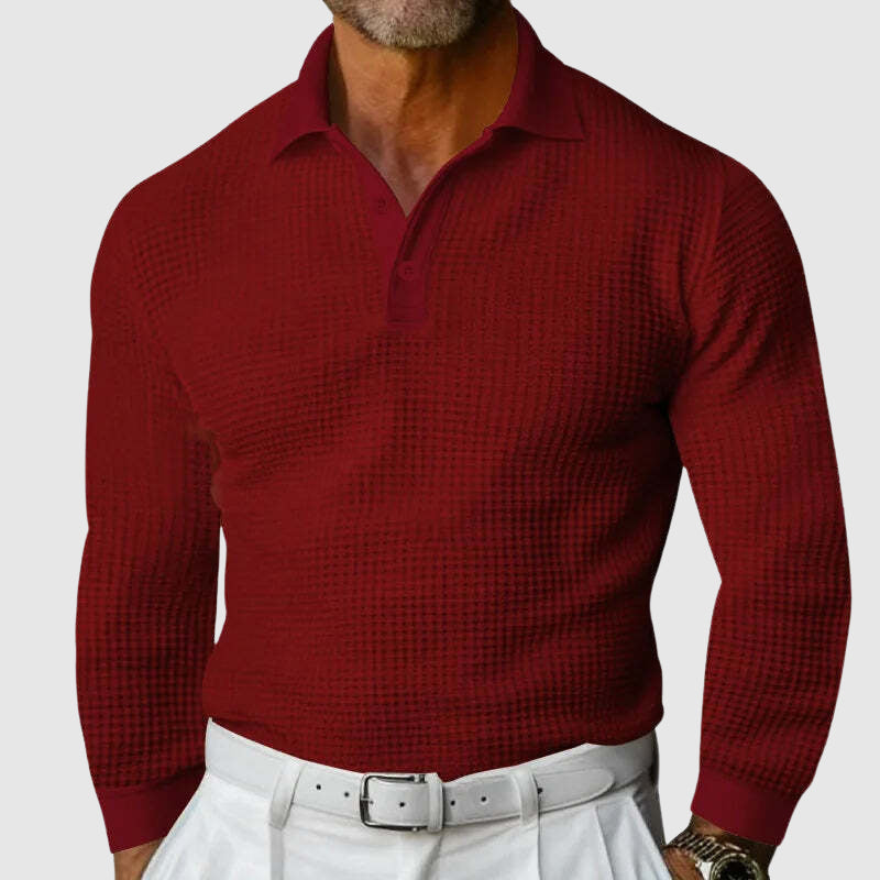 Steve | Elite Texture Knit Polo Long Sleeve 2