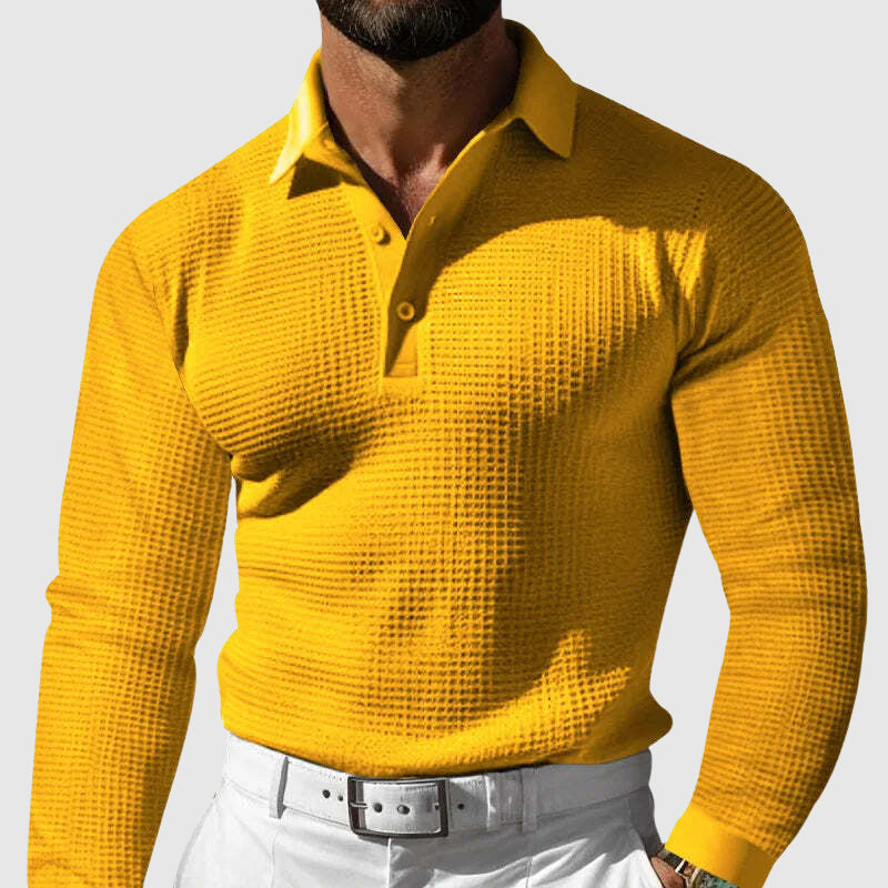 Steve | Elite Texture Knit Polo Long Sleeve 3