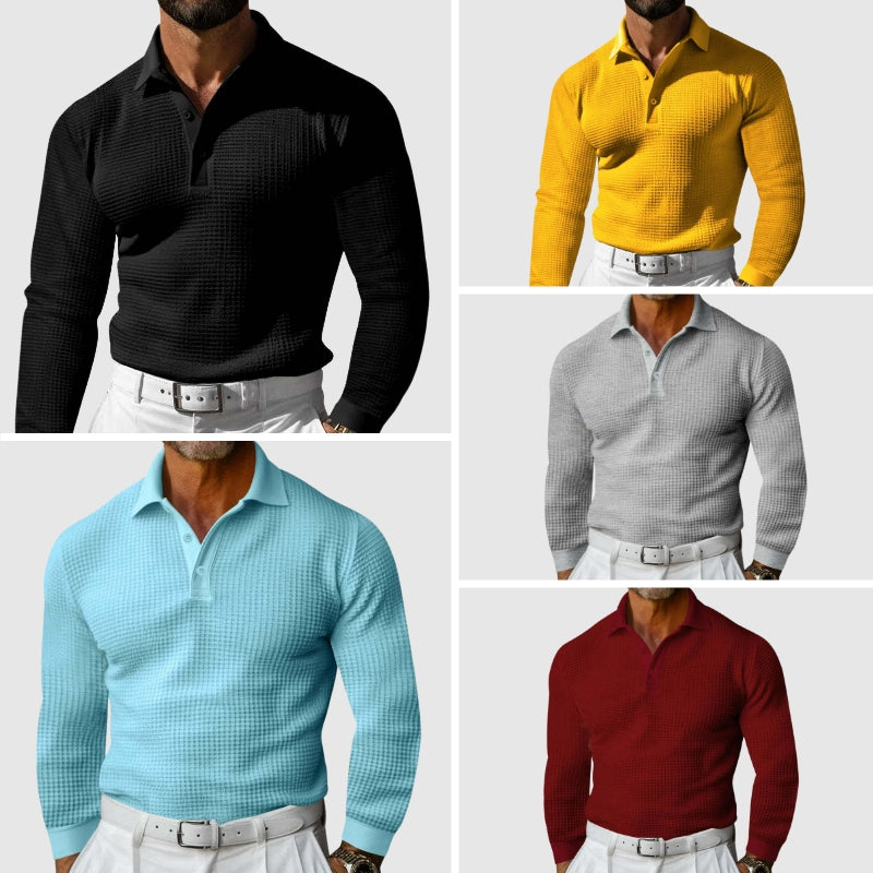 Steve | Elite Texture Knit Polo Long Sleeve 5