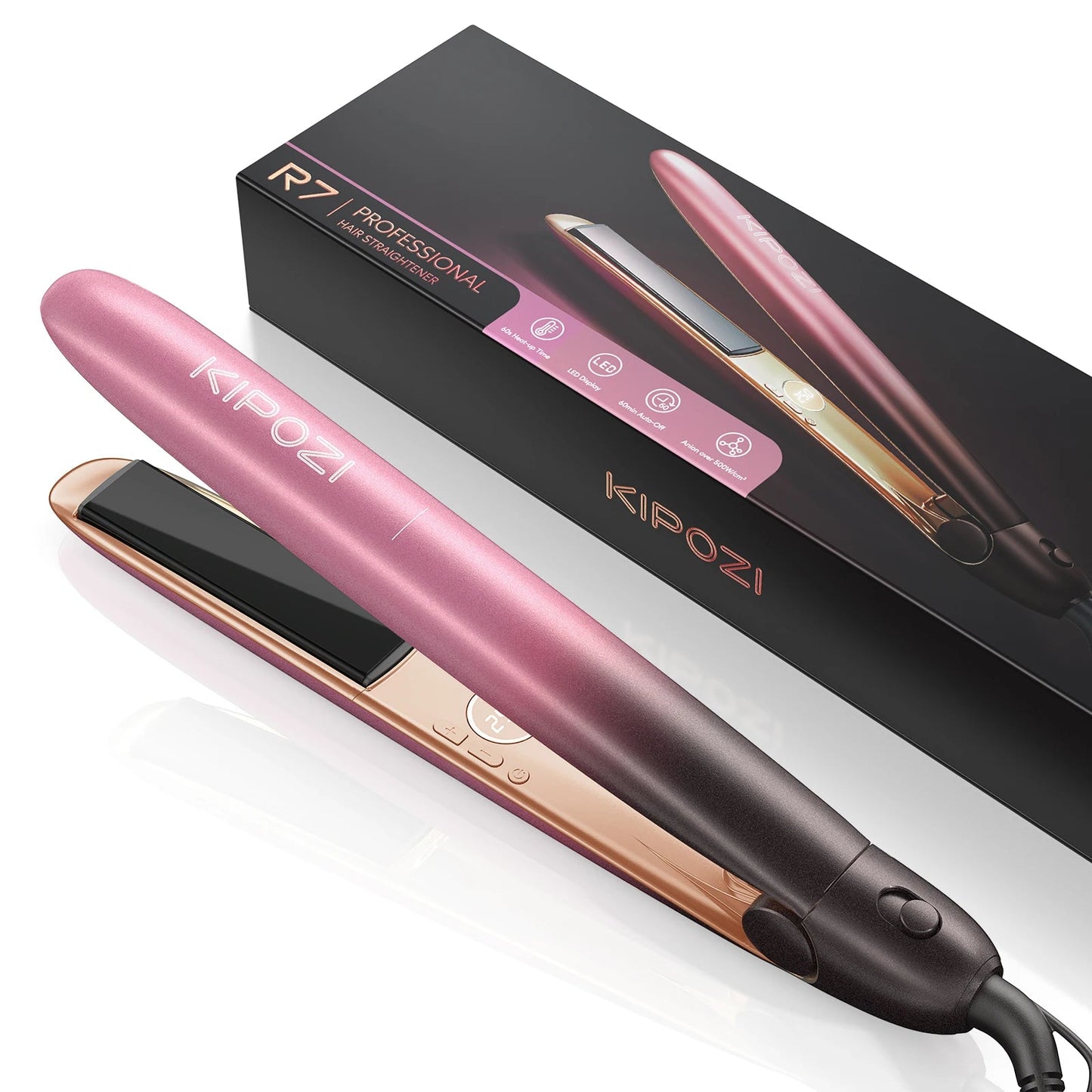 StyleLux - Rose Gold Hair Straightener & Curler 0