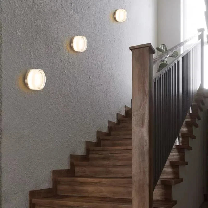 Stylish round wall light with LED - Black, 15W Modern design for living room and bedroom 2