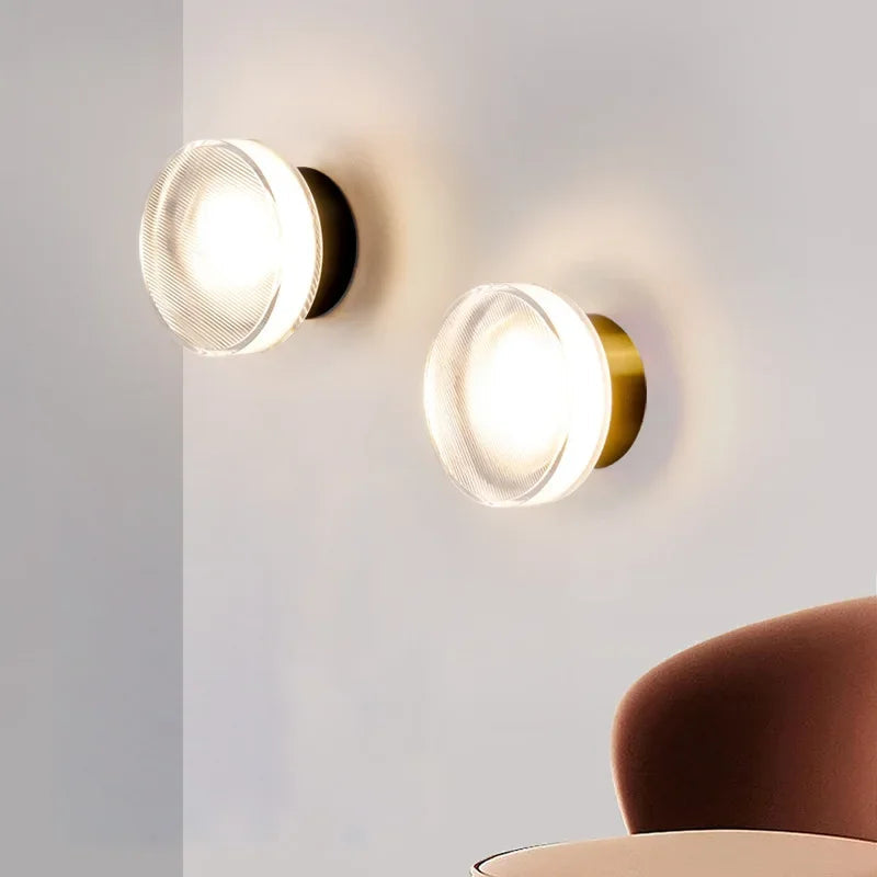 Stylish round wall light with LED - Black, 15W Modern design for living room and bedroom 4