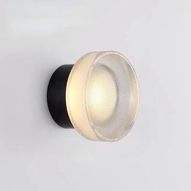 Stylish round wall light with LED - Black, 15W Modern design for living room and bedroom 9