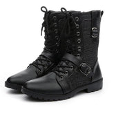 Men's lace-up boots with buckle closure-1