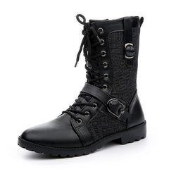 Men's lace-up boots with buckle closure-2