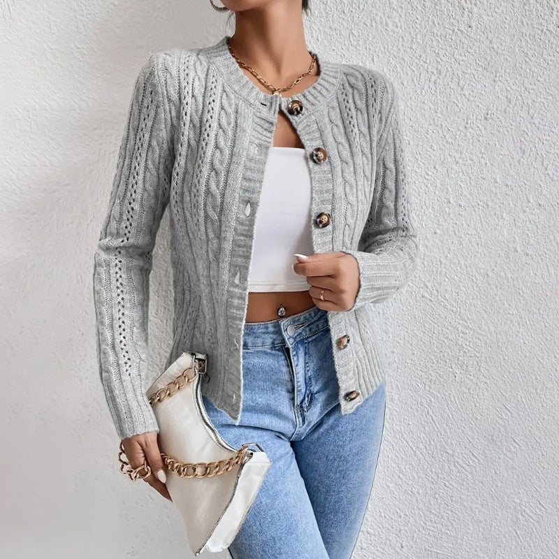 Trendy button-front cardigan for women | Long sleeves 1