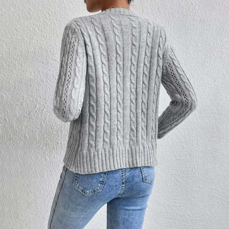Trendy button-front cardigan for women | Long sleeves 2