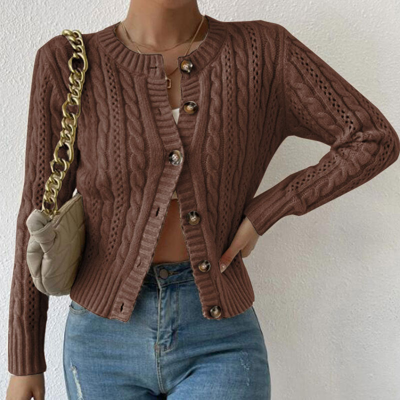Trendy button-front cardigan for women | Long sleeves 3