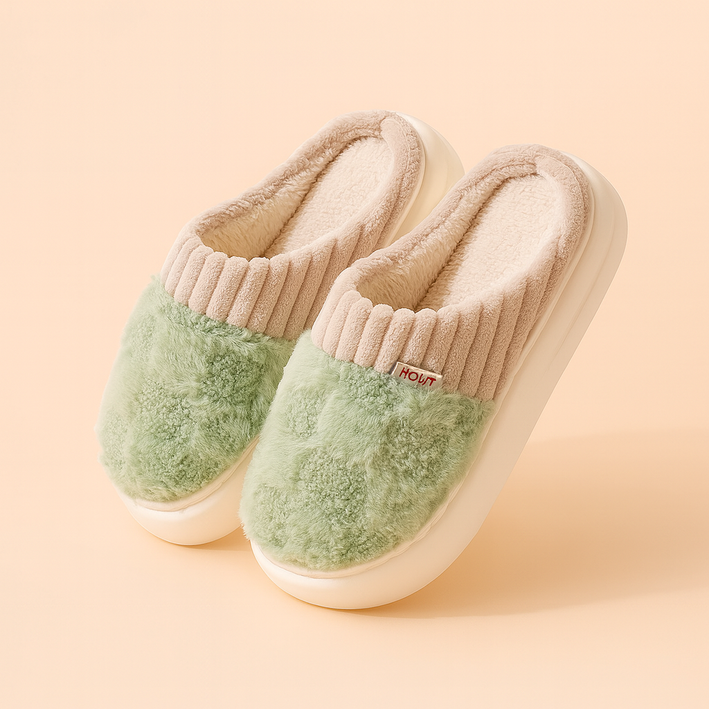 Unisex Checkered Slippers | Warm, comfortable, and non-slip house slippers for winter 4