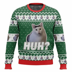 Unisex Christmas sweater with cat motif | Warm 0