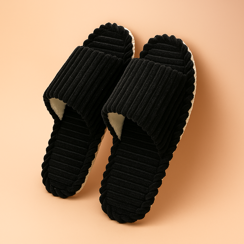 Unisex Open-Toe Indoor Slippers | Warm Non-Slip Home Shoes 1