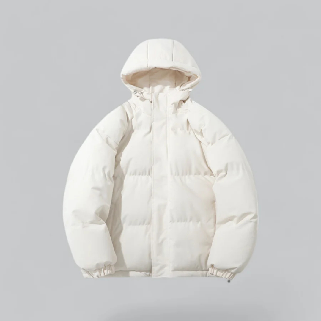 Unisex buffer short hood jacket | zipper 1