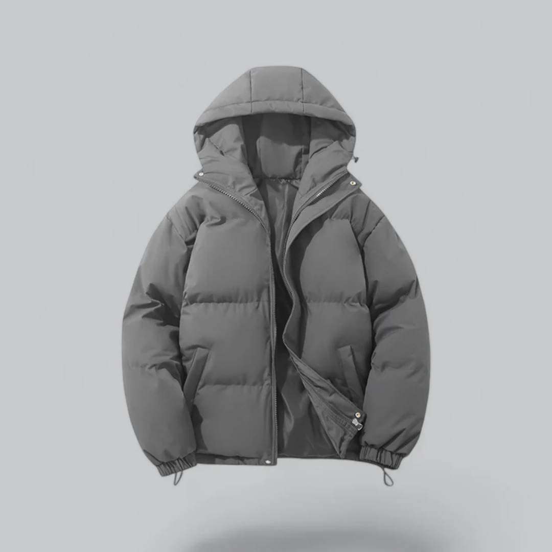 Unisex buffer short hood jacket | zipper 2