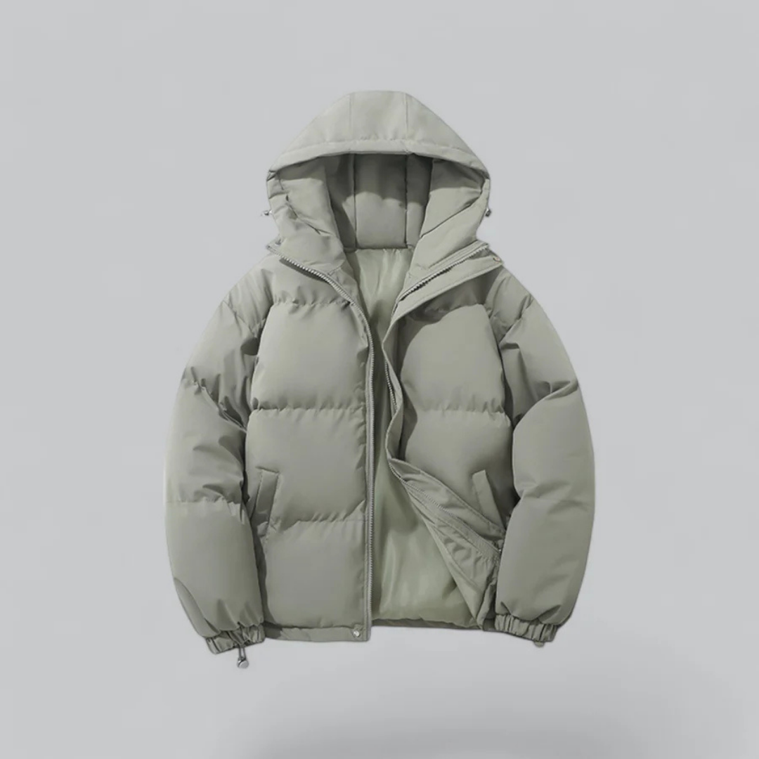 Unisex buffer short hood jacket | zipper 4
