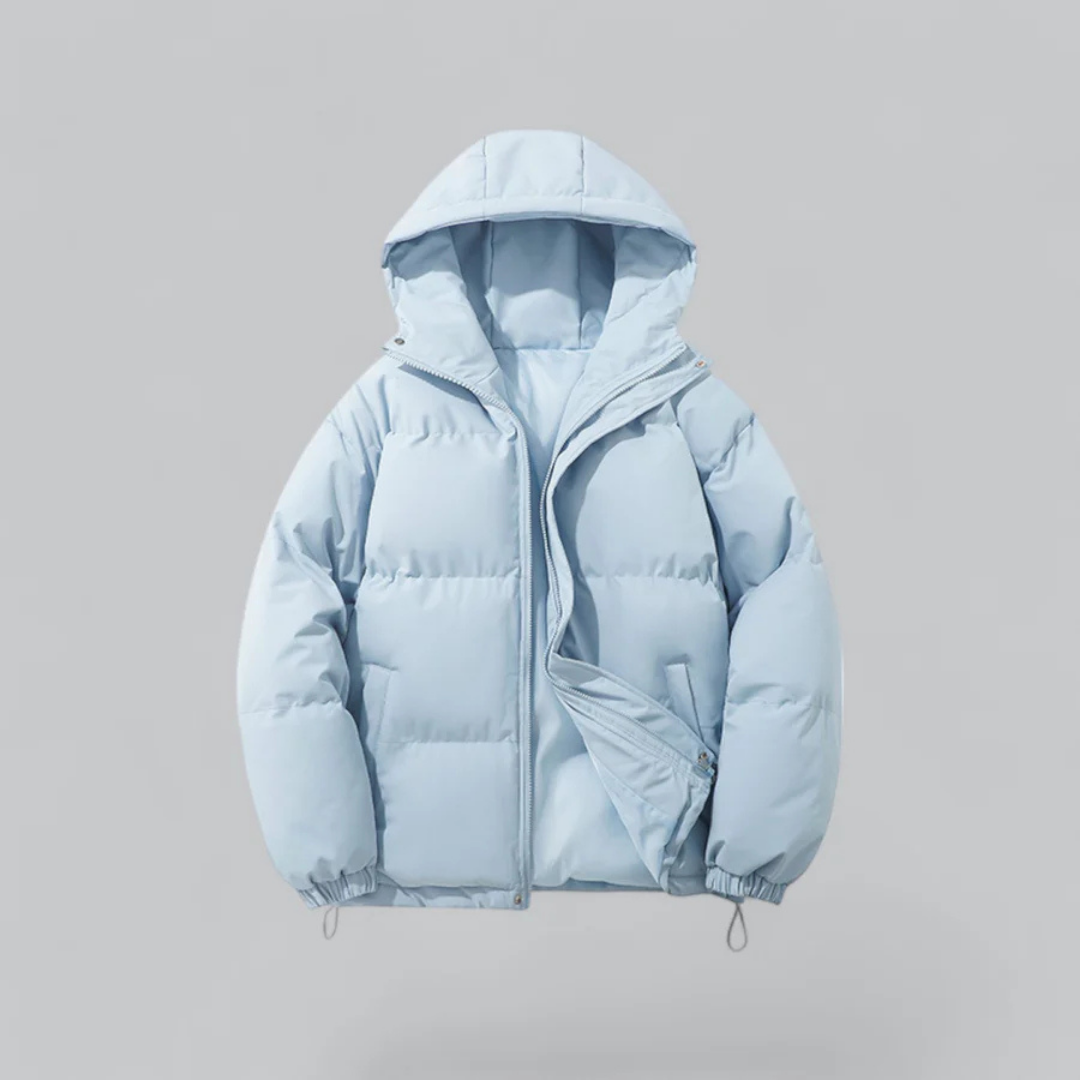 Unisex buffer short hood jacket | zipper 6