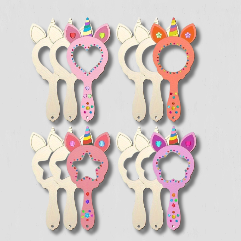 WhimsyReflections - DIY Unicorn Mirror with Hand-Painted Design-2
