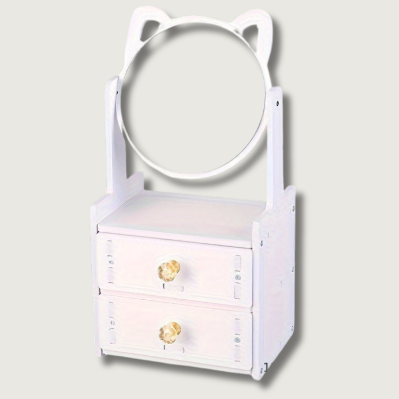 MeowGlow - Cat Ear Makeup Mirror with Storage-2