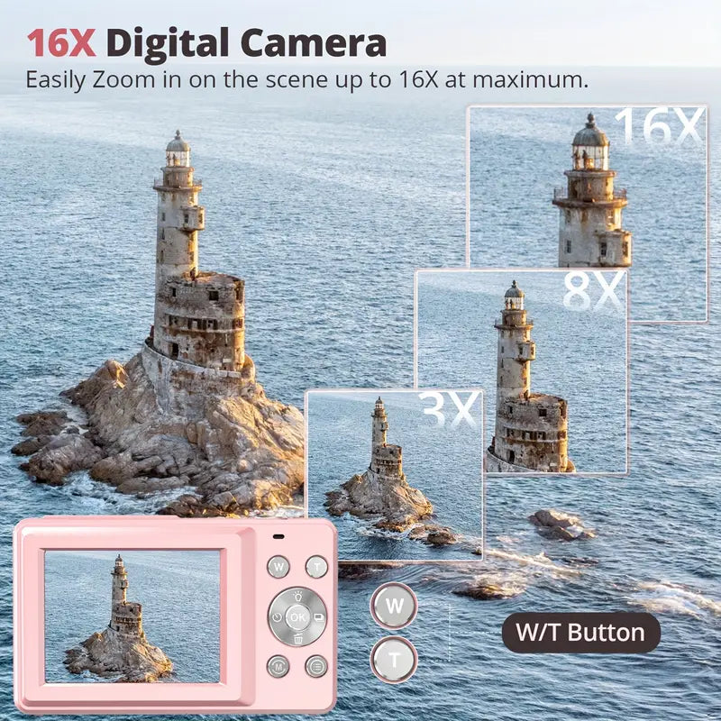 Vintage digital camera with 1080p video recording -light and portable retro photography camera 4