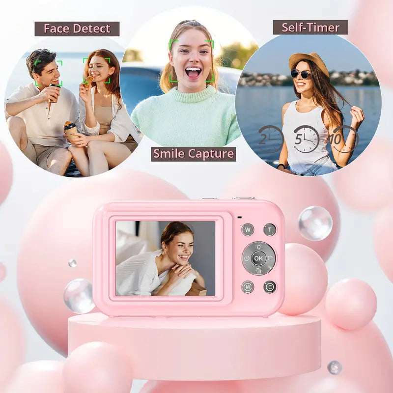 Vintage digital camera with 1080p video recording -light and portable retro photography camera 5