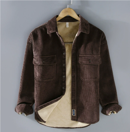 Warm corduroy jacket for men | Long sleeve 2
