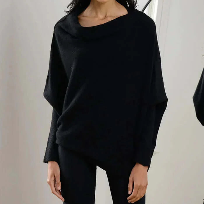 Warm long-sleeved sweater for women | Asymmetric 3