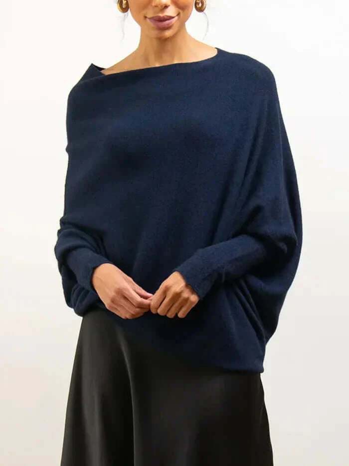 Warm long-sleeved sweater for women | Asymmetric 6