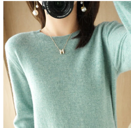 Warm long-sleeved sweater for women | Round neck 1