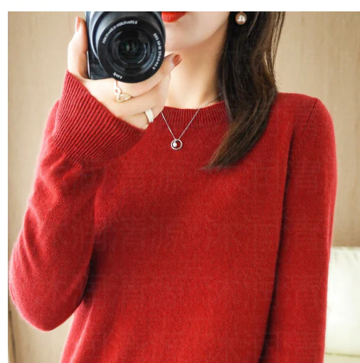 Warm long-sleeved sweater for women | Round neck 11