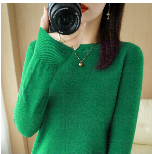 Warm long-sleeved sweater for women | Round neck 9